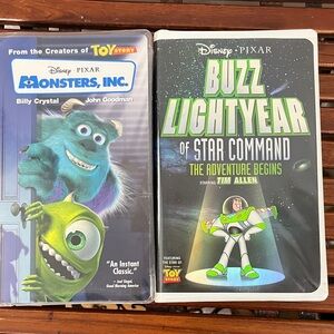 Disney Pixar Monsters, Inc. and Buzz Lightyear VHS Set -